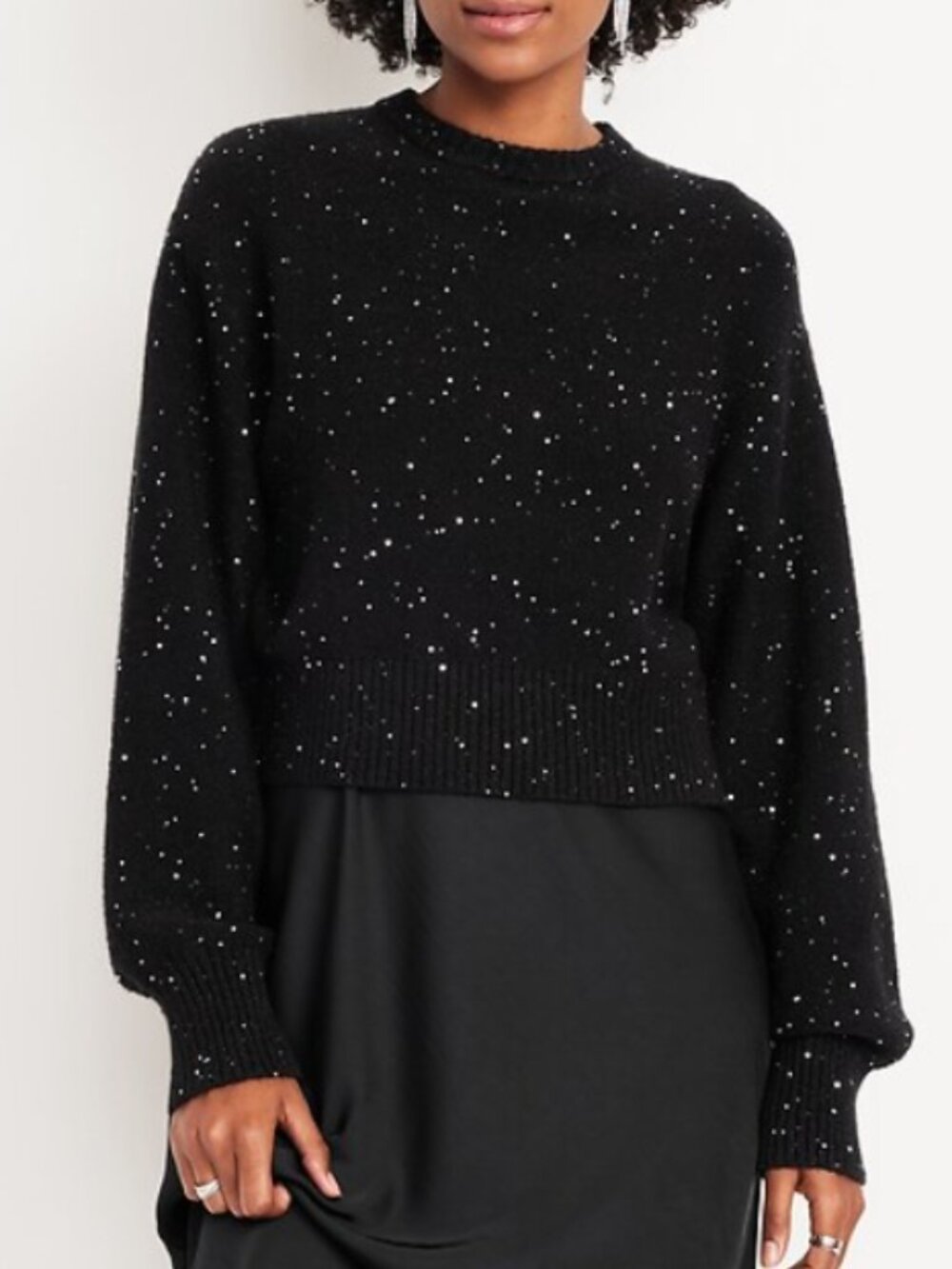 Old Navy SoSoft Crew-Neck Sequin Sweater Size XL NWT